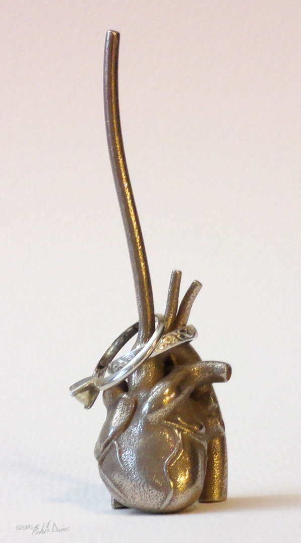 anatomical heart ring holder by Michelle Davis tall photo