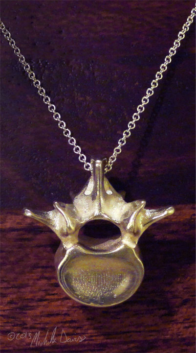 L3 vertebra pendant in photo 5 by michelle davis