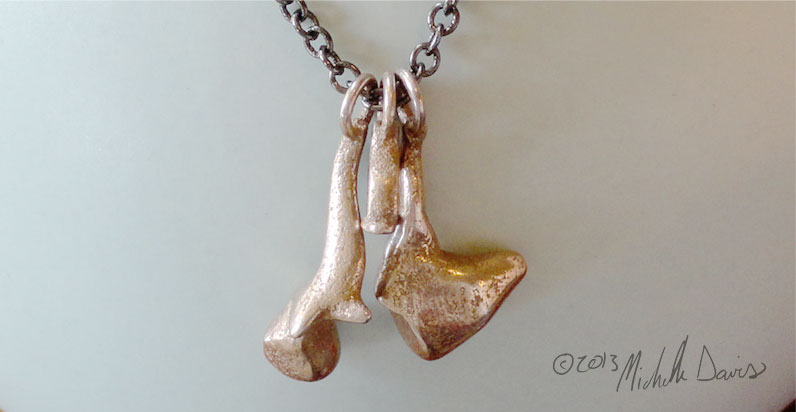 Ossicle necklace detail by michelle davis