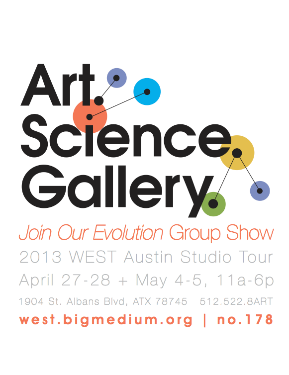 poster for the evolve art science gallery show