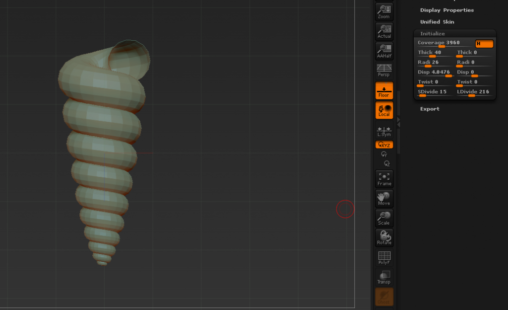 how to create a seashell zbrush