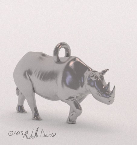 rhino digital sculpt view 2 by michelle davis